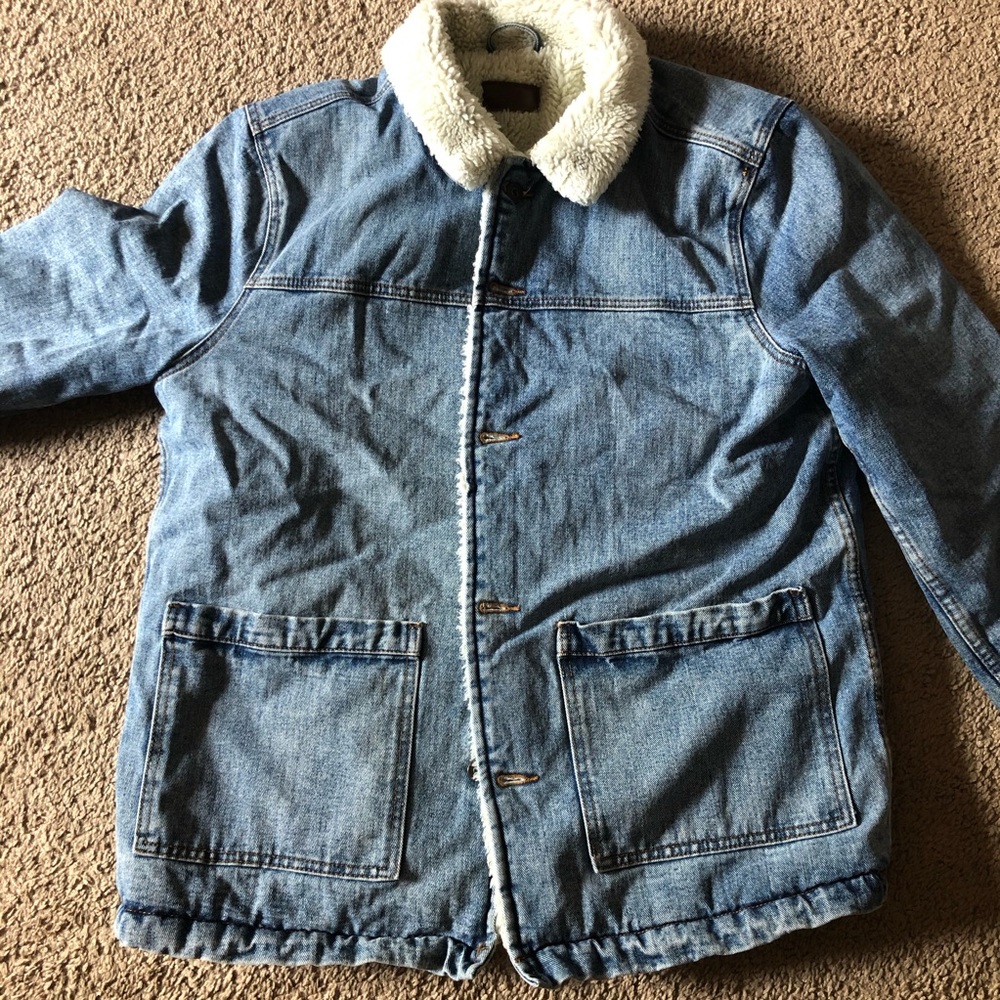 ASOS denim jacket sherpa
